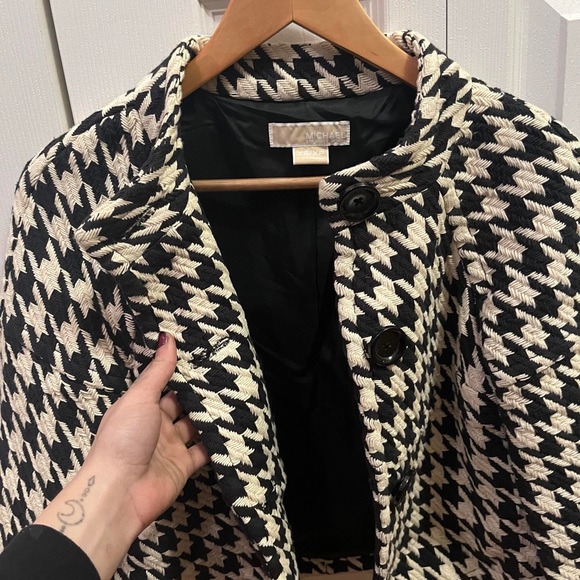 Michael Kors Houndstooth Knit Jacket - Picture 2 of 6